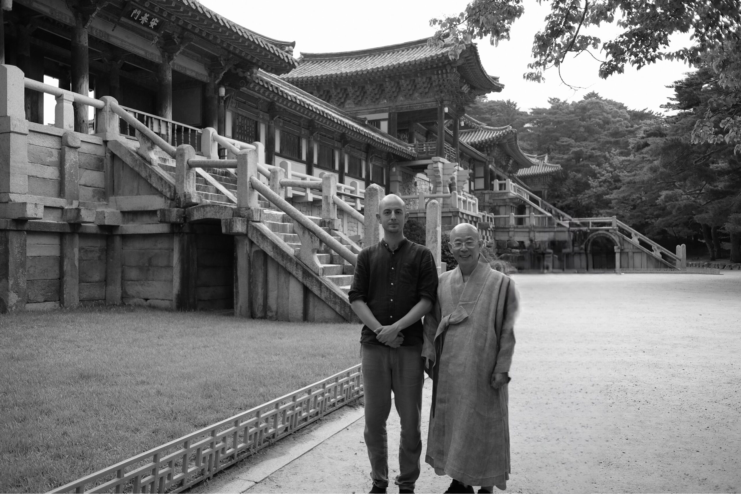Zen Monk Munen Alain M. Lafon on Study trip to Korea to visit Zen Master Pohwa Sunim
