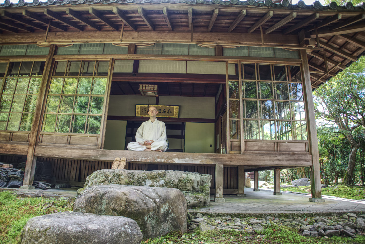 Practicing at Seikenji Zen Temple